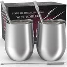 Copo Térmico para Vinho CHILLOUT LIFE Aço Inoxidável 350ml 2 Unidades
