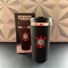 Copo térmico personalizado Corinthians original 500ml na caixa presente preto com símbolos timão para cerveja chopp tamp