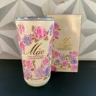Copo térmico personalizado para mãe decorado com flores 500ml presente dia das mães de frase água cerveja garrafinha mae