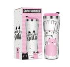 Copo Térmico Plástico Inox 350ml Mãe De Gato - BRASFOOT