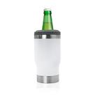 Copo Térmico Porta Lata Garrafa Long Neck Copo Abridor Branco