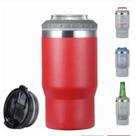 Copo Térmico Porta Lata long Neck Isolamento Vácuo Inox 5x1 verde claro