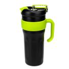 Copo Térmico Preto Aço Inox 1200ml com Alça e Canudo Inox Copo Térmico Preto Aço Inox 1200ml com Alça e Canudo Inox
