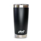 Copo Térmico Preto Com Tampa 591ml Acoplado Um Abridor De Garrafas