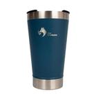Copo Térmico Quente Frio Tampa 473ml Azul Fox Stainless