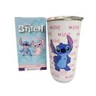 Copo Térmico Sky 500Ml c/ Tampa Stitch e Angel Love Disney