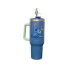 Copo Térmico Stitch Disney Tumbler Canecão Tampa Canudo Pingente Bebidas Quentes Frias Zona Criativa