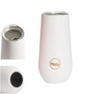 Copo Térmico Taça Espumante Champagne Aço Inox 150ml Branco - Mokha