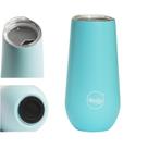 Copo Térmico Taça Espumante Champagne Aço Inox a Vácuo 150ml Azul - Mokha