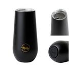 Copo Térmico Taça Espumante Champagne Aço Inox a Vácuo 150ml Preto - Mokha