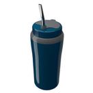 Copo Térmico Tererê com Tampa Azul Cuia com Filtro e Bomba - Unitermi