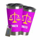 Copo Térmico Time Personalizado Futebol 473ml Cerveja Chopp Com Abridor - Preto