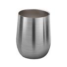 Copo térmico tipo cuia 350ml com campa com parede dupla inox para café, água, cerveja, Branco, Preto, Inox
