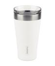 Copo Térmico Tramontina Exata em Aço Inox Branco com Tampa 550 ml