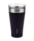 Copo Térmico Tramontina Exata em Aço Inox Preto com Tampa 550 ml