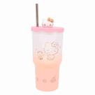 Copo Térmico Tumbler Hello Kitty Inox Rosa 600ml