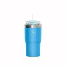 Copo Térmico Tupperware Big T com Canudo 630ml Azul Grécia Copo Térmico Tupperware Big T com Canudo 630ml Azul Grécia