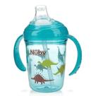 Copo Transição Antivazamento Silicone 240ml Tritan 4m+ Nuby Verde Claro