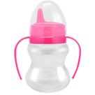 Copo Treinamento 240ml Bico Rigido Válvula Redutora - LISO Laranja e Rosa