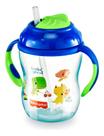Copo Treinamento Alça Canudo Macio 270ml Fisher Price Bb1016 Cor Azul