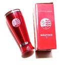 Copo tulipa nautico plástico e inox com Tampa 350ML vermelho Copo tulipa nautico plástico e inox com Tampa 350ML vermelho
