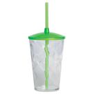 Copo Twister com Tampa e Canudo Neon 500ml Verde Copo Twister com Tampa e Canudo Neon 500ml Verde