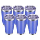 Copo VEGOND 600ml de aço inoxidável com tampa e canudo, pacote com 6