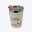 Copo viagem snap 300ml motivacional floral