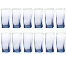 Copo Vidro 320ml Quadrado BALI Kit com 12 Azul Luxo Copo Vidro 320ml Quadrado BALI Kit com 12 Azul Luxo
