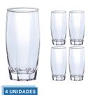 Copo Vidro 370ml Florence Glamour kit com 4 Transparente