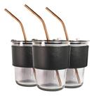 Copo Vidro Corporativo Presentes Escritório lembrancinha moderno elegante tampa hermetica premium