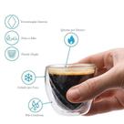 Copo Vidro Duplo Borossilicato Diamond de 80ml, nescafe nespresso, servir café