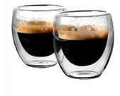 Copo Vidro Duplo Café Expresso Chá Capuccino 2 Peças 80ml