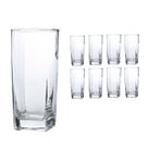 Copo vidro Quadrado Transparente Mesa Posta 320ml 8 Unidade