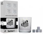 Copo Vidro Rocks 400 ml c/ Cubos de Pedra Times de Futebol Cor:Santos Copo Vidro Rocks 400 ml c/ Cubos de Pedra Times de Futebol Cor:Santos