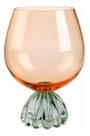 Copo Vidro Taça Marejo Laranja E Verde 640ml Luxo Tuut