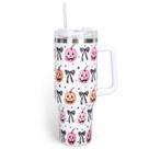 Copo Whaline Halloween de 1,2 L com alça, palha e tampa
