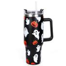 Copo Whaline Halloween de 1,2 L com palha e tampa de aço inoxidável