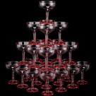 Copos Champagne Coupe Zopeal 150 ml de plástico 30 unidades rosa
