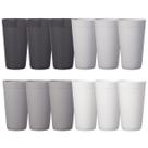 Copos de água US Acrylic Newport 600 ml Grey Stone, conjunto de 12
