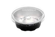 Copos de alumínio KitchenDance A3 60 ml com tampa preta, pacote 1000