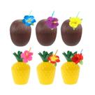 Copos De Bebida Em Formato De Abacaxi, Coco E Morango, 6 Ou 10 Peças, Copos De Suco Havaianos Para Copos De Bebida Em Formato De Abacaxi, Coco E Morango, 6 Ou 10 Peças, Copos De Suco Havaianos Para