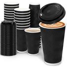 Copos de café BYSNOW 500mL descartáveis isolados, pacote com 100
