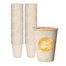 Copos de café descartáveis Earth's Natural 12 onças, pacote com 80