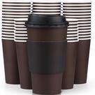Copos de café descartáveis Promora 473ml Brown (pacote com 100)