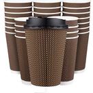 Copos de café descartáveis Promora Brown 473 ml com tampas (pacote com 80) Copos de café descartáveis Promora Brown 473 ml com tampas (pacote com 80)