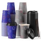 Copos de café descartáveis TV TOPVALUE 350mL com tampas e canudos x100