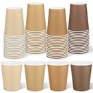 Copos de café descartáveis URATOT 60x 270mL Copos de papel pardo