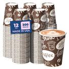 Copos de café Fit Meal Prep, 300 unidades, 350 ml, papel à prova de vazamentos