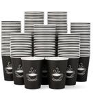 Copos de café TV TOPVALUE 350ml, papel preto descartável, pacote 210